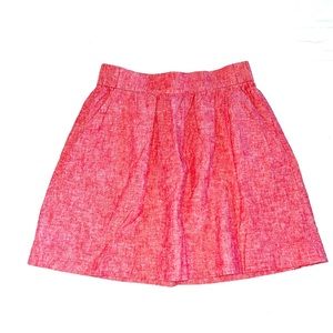 LOFT Pull on red skirt with pockets.